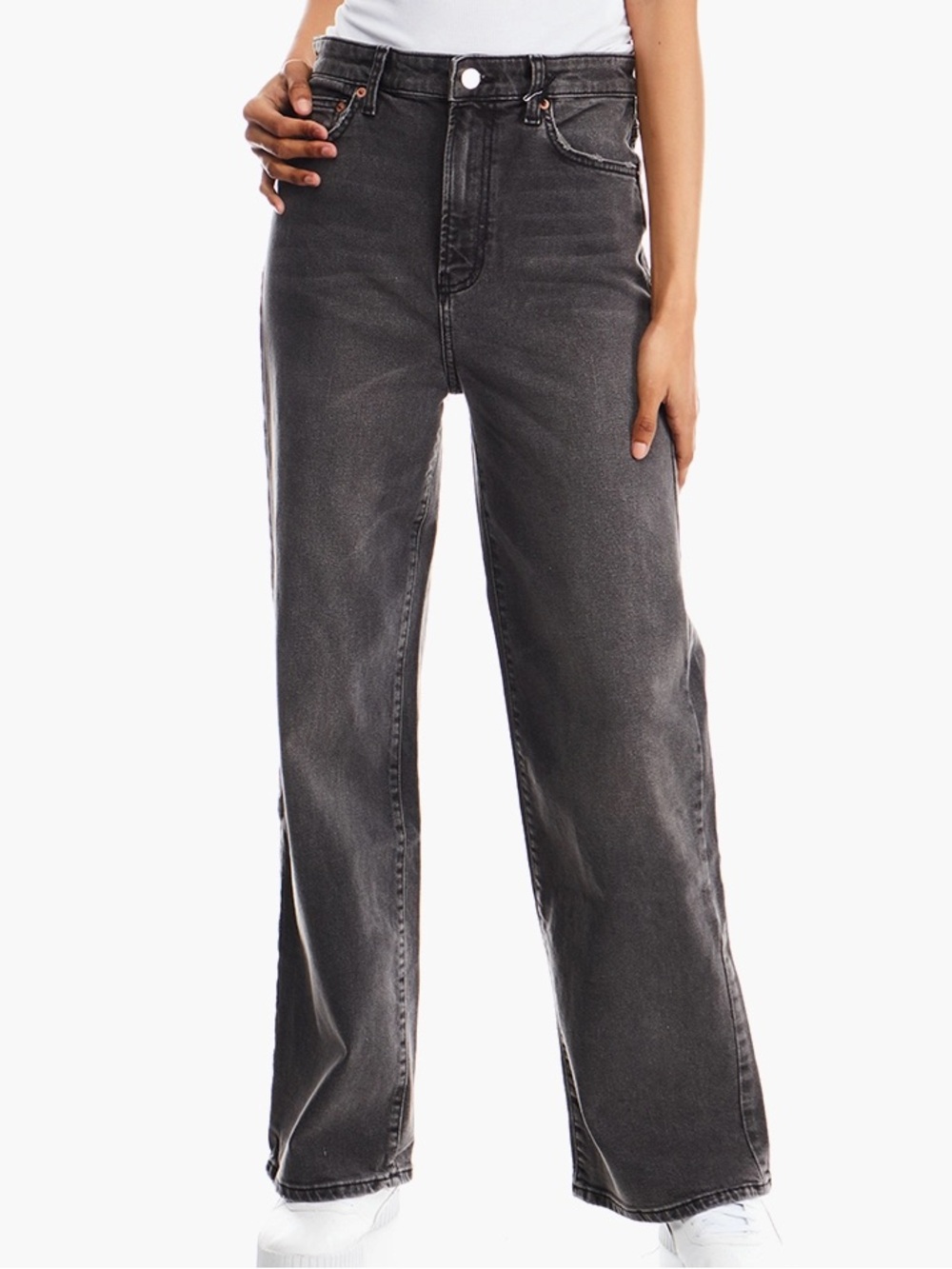 Forever 21 gray straight leg jeans